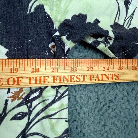 Vintage Quiksilver Hawaiian Shirt Ukiyo-e Japanese Print Green Black Men’s M - Picture 12 of 12